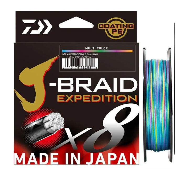 いわかわ Daiwa J-braid Expedition Multi Color (500 meter) | Salar Sportsfiske