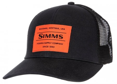 Simms Original Patch Trucker Black