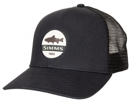 Simms Trout Patch Trucker Black