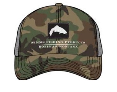 Simms Trout Icon Trucker Woodland Camo