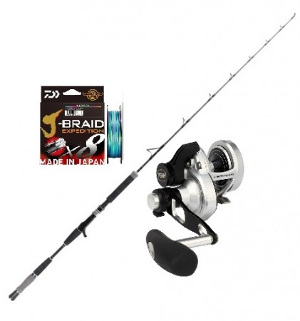 Prey Jig Stick 5,9' (300gr)/Penn Fathom15-2 speed + braid 
