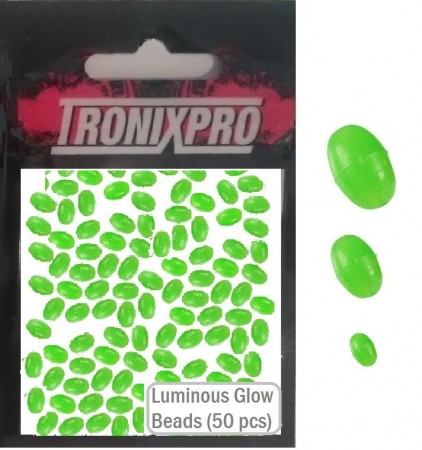 Oval Beads Luminous (50 stk)