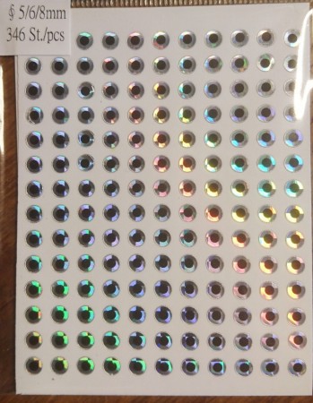 Holographic Stick On Eyes - Mix (346 stk)