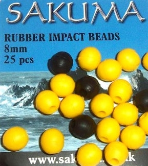 Rubber Impact Beads 8 mm (25 stk) 