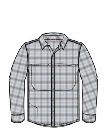 Simms Bugstopper Shirt Stl Blu/Strm Ombr Clsc Pld 