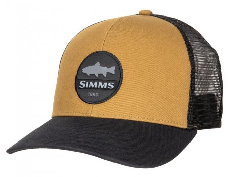 Simms Trout Patch Trucker Dark Bronze