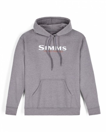 Simms Logo Hoody Grey Heather L