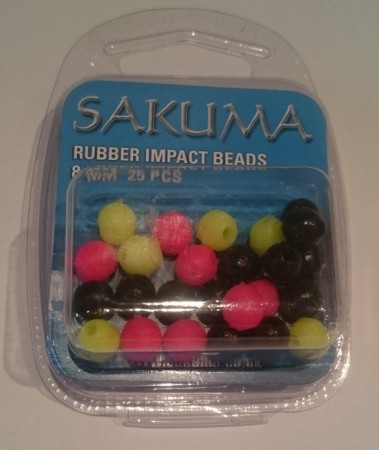 Rubber Impact Beads 8 mm (25 stk)