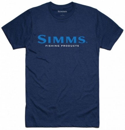 Simms Logo T-Shirt Dark Moon Heather- UTSOLGT 