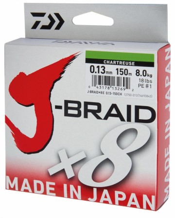 Daiwa J-braid X8 (150 meter) Dark Green